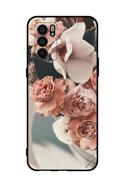 Covernex غطاء حماية لهاتف Oppo Reno6 5G باقة زهور الخوخ