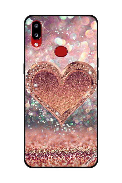 Covernex غطاء حماية لهاتف سامسونج جالاكسي A10s - قلب ذهبي لامع