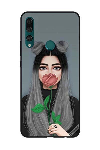 Covernex غطاء حماية لهاتف هواوي Y9 Prime 2019، فتاة لطيفة تخفي فمها على شكل و...
