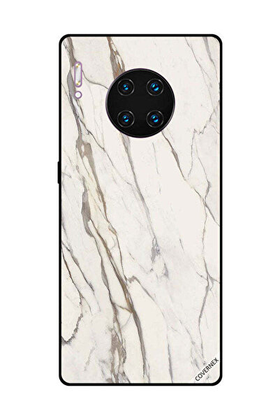 Covernex غطاء حماية لهاتف هواوي ميت 30 برو بنمط رخامي أبيض متشقق