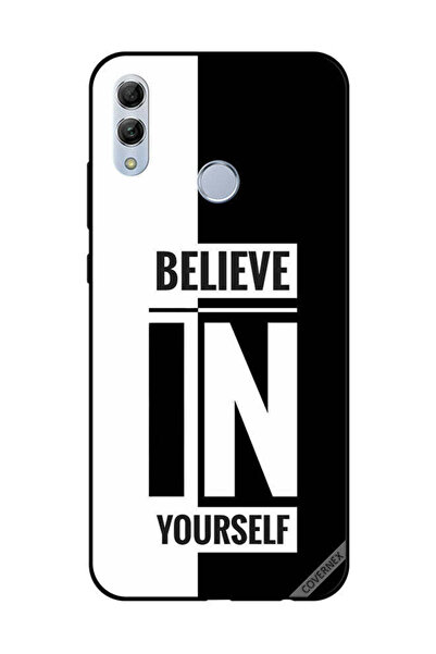Covernex غطاء حماية لهاتف Honor 10 Lite - ثق بنفسك - أسود وأبيض