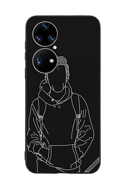 Covernex غطاء حماية لهاتف هواوي بي 50 برو، رسم جاكت بوي