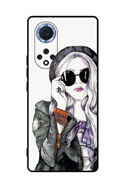 Covernex Protective Case Cover For Huawei Nova 9 Black Glass Stylis Cute Girl