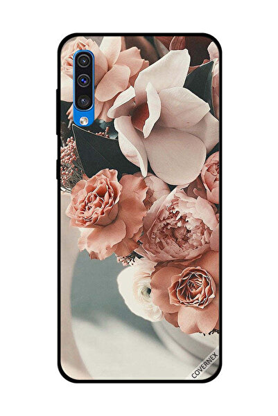 Covernex غطاء حماية لهاتف سامسونج جالاكسي A50 بنقشة زهور الخوخ