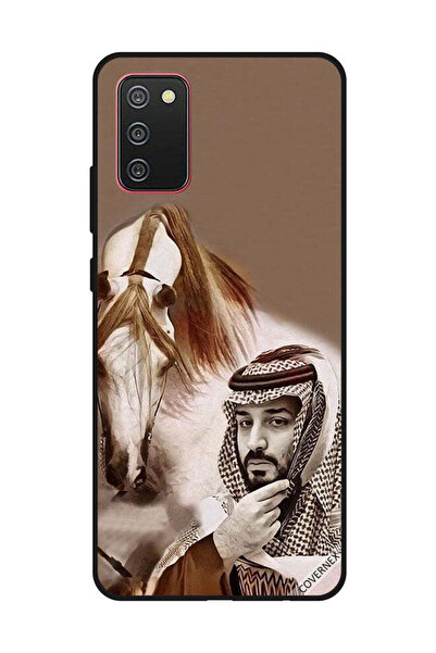 Covernex غطاء حماية لهاتف سامسونج جالاكسي A02s/F02s محمد بن سلمان أمام حصان