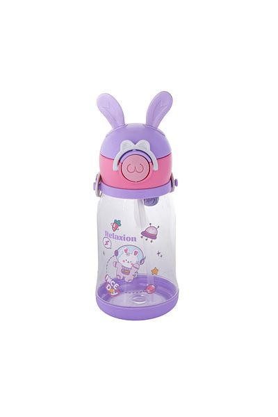 Relaxion , Eared, Neck Hanger, Imported Luxury Purple Flask/Water Bottle 600 ml (444)