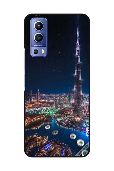 Covernex غطاء حماية لهاتف Vivo Y72 5G منظر ليلي لوسط المدينة