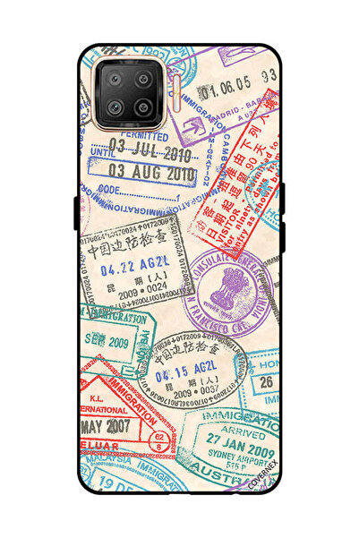 Covernex غطاء حماية لهاتف OPPO F17 بطبعة طوابع السفر