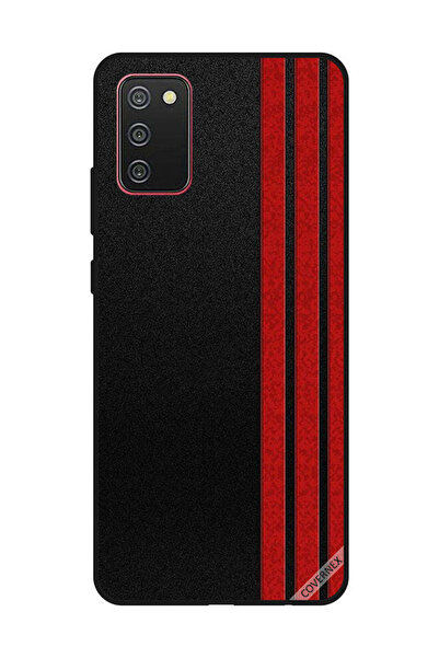 Covernex غطاء حماية لهاتف سامسونج جالاكسي A02s/F02s بثلاثة خطوط عمودية حمراء