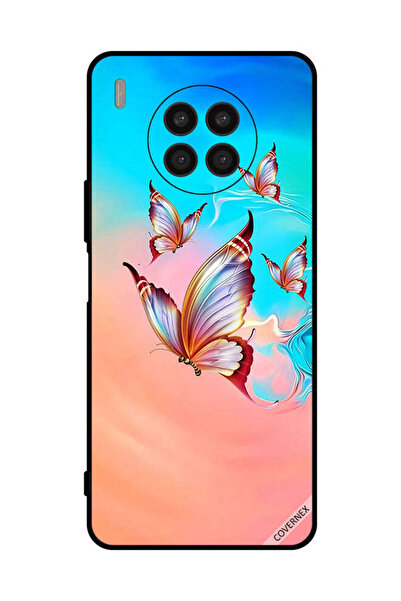 Covernex غطاء حماية لهاتف هواوي نوفا 8i - فراشات تحلق فوق لون الطلاء
