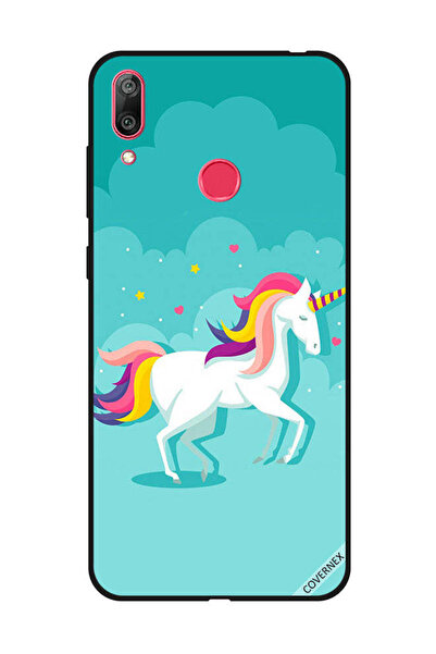 Covernex غطاء حماية لهاتف هواوي Y7 برايم 2019 - وحيد القرن يمشي