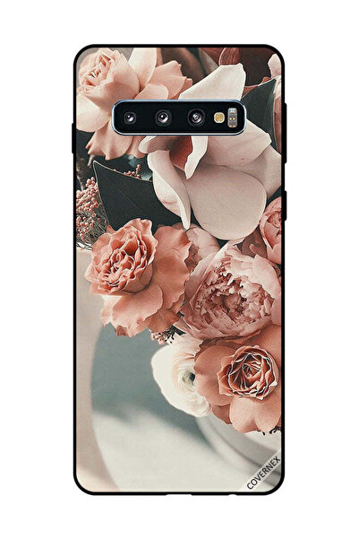 Covernex غطاء حماية لهاتف سامسونج جالاكسي S10 بنقشة زهور الخوخ