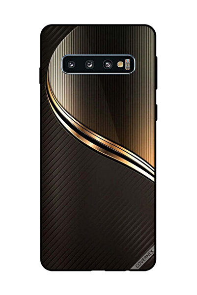 Covernex غطاء حماية لهاتف سامسونج جالاكسي S10 بنمط سرقة ذهبي داكن