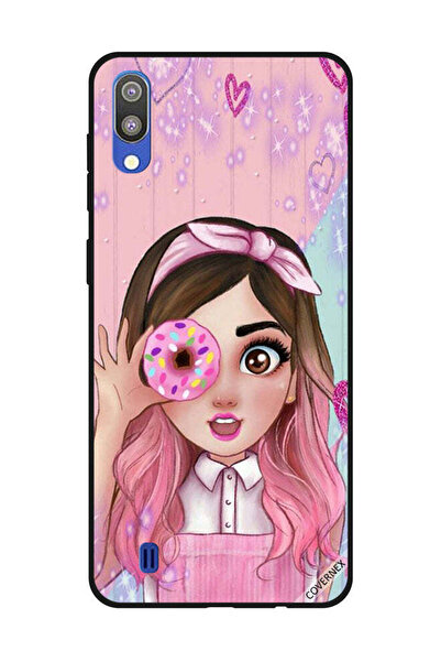 Covernex غطاء حماية لهاتف سامسونج جالاكسي M10 فتاة صغيرة لطيفة تحمل دونات