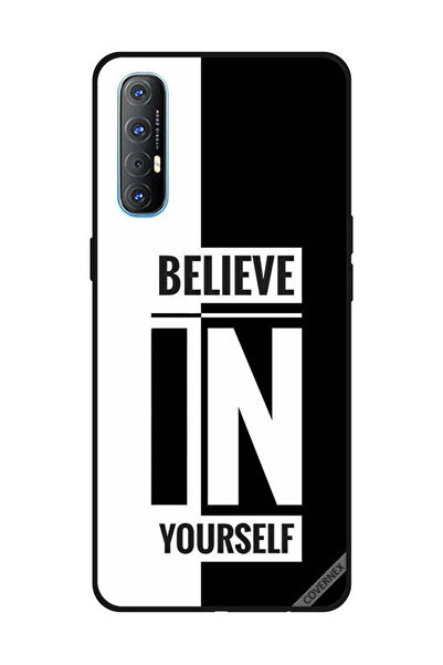 Covernex غطاء حماية لهاتف OPPO Reno 3 Pro ثق بنفسك باللونين الأبيض والأسود