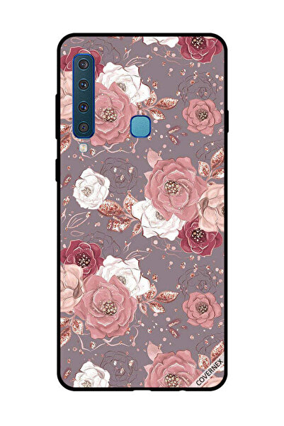 Covernex غطاء حماية لهاتف سامسونج جالاكسي A9 2018، لون الشوكولاتة، بنقشة زهور