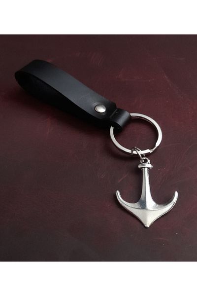 BSN Store Anchor Model Keychain ​​Hand Made Real Leather Keychain