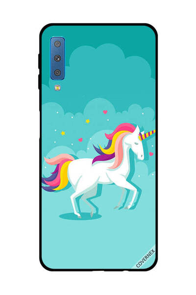 Covernex غطاء حماية لهاتف سامسونج جالاكسي A7 2018 - وحيد القرن يمشي