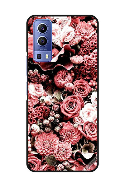 Covernex Protective Case Cover For Vivo Y72 5G Peach Roses 2