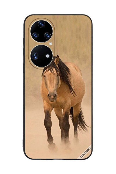 Covernex غطاء حماية لهاتف هواوي بي 50 برو - سباق الخيل البني