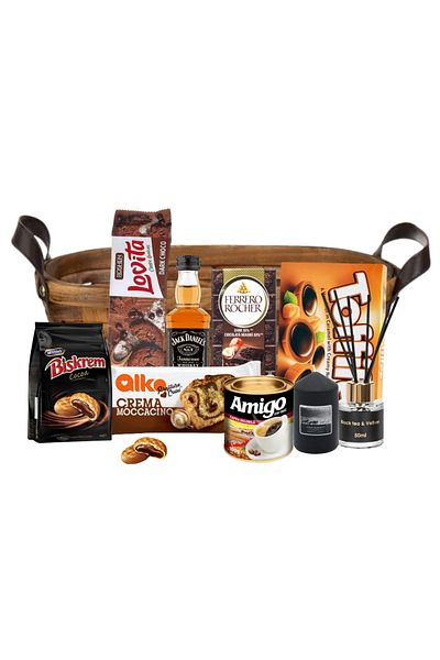 OEM Cos Cadou Elegant cu Delicii, Biscutii BISKREM, PRAJITURA CASEI Alka, Biscuiti ROSHEN lovita