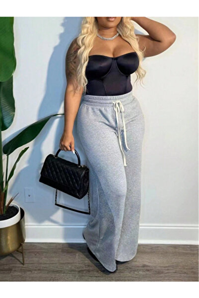 CANDERO Γυναικείο γκρι φαρδύ μπατάλ μεγάλου μεγέθους αθλητικά ρούχα ποιότητας...