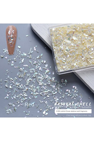 Choice 03 1 صندوق صدفة أظافر ديكور صدفة غير منتظمة ثلاثية الأبعاد جوهرة لامعة...