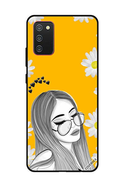 Covernex غطاء حماية لهاتف سامسونج جالاكسي A02s/F02s مع صورة فتاة النظارات الخ...
