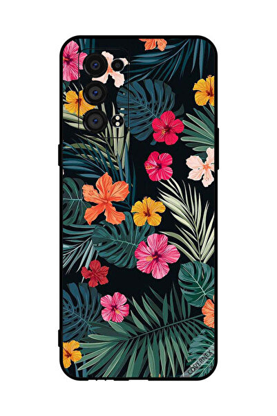 Covernex غطاء حماية لهاتف Oppo Reno6 Pro 5G بنقشة زهور متعددة الألوان وريش أخ...