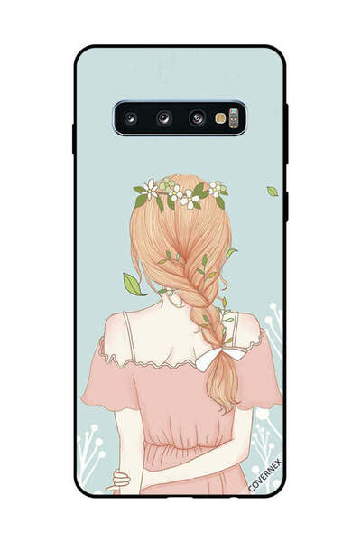 Covernex غطاء حماية لهاتف سامسونج جالاكسي S10 بفتاة واقفة بمظهر لطيف