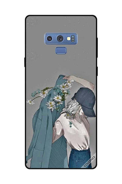 Covernex غطاء حماية لهاتف سامسونج جالكسي نوت 9، قبعة فتاة ترتدي معطفًا مزهرًا
