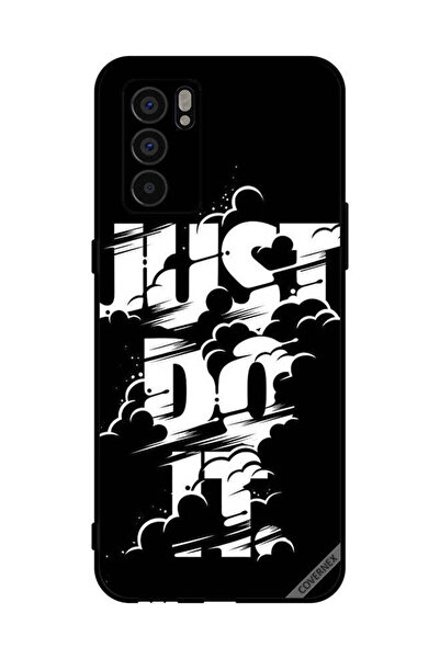 Covernex غطاء حماية لهاتف Oppo Reno6 5G - Just Do It - أبيض وأسود