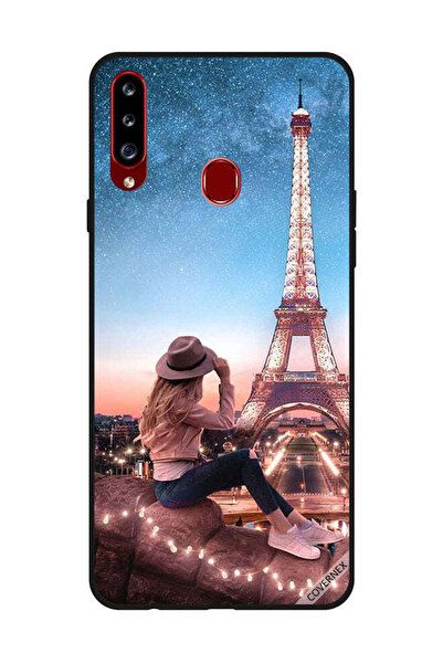Covernex غطاء حماية لهاتف سامسونج جالاكسي A20s - فتاة قبعة بنية وبرج إيفيل