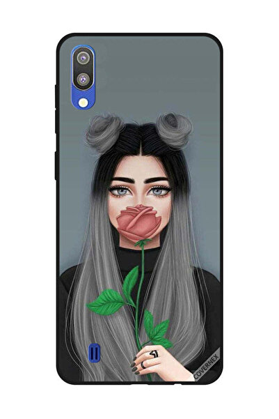 Covernex غطاء حماية لهاتف سامسونج جالاكسي M10، فتاة لطيفة تخفي فمها على شكل و...