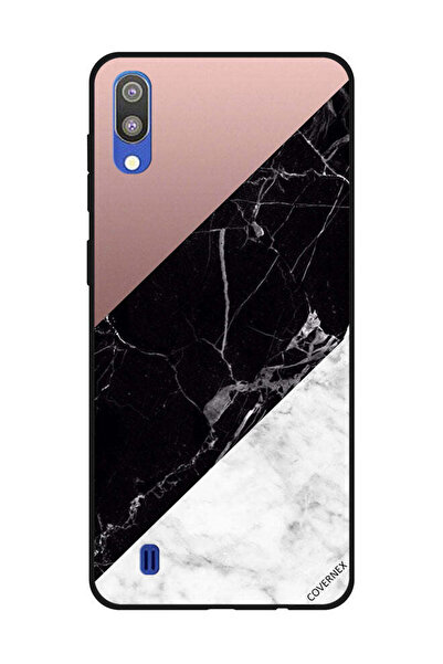 Covernex غطاء حماية لهاتف سامسونج جالاكسي M10، أبيض وأسود، الجزء العلوي من ال...