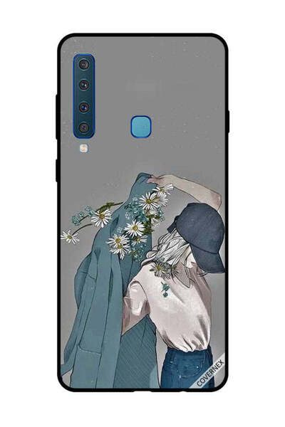 Covernex غطاء حماية لهاتف سامسونج جالاكسي A9 2018، فتاة ترتدي معطفًا مزهرًا