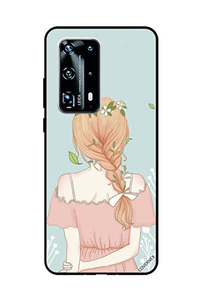 Covernex غطاء حماية لهاتف هواوي بي 40 برو بلس بفتاة واقفة بمظهر لطيف