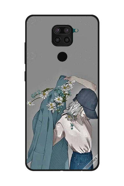 Covernex غطاء حماية لهاتف شاومي ريدمي نوت 9، فتاة ترتدي معطفًا مزهرًا