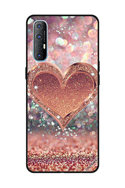 Covernex غطاء حماية لهاتف OPPO Reno 3 Pro - قلب ذهبي لامع
