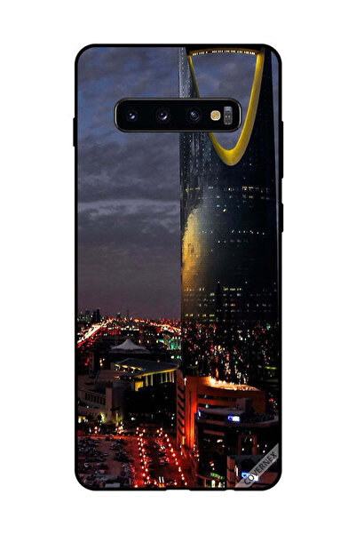 Covernex غطاء حماية لهاتف سامسونج جالاكسي S10 بلس منظر برج الفيصلية في المساء