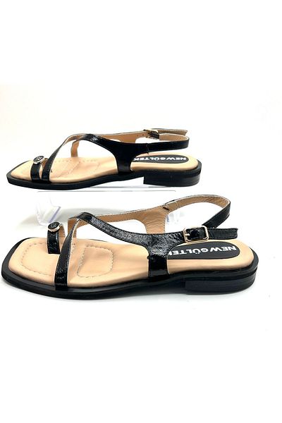 NEWGÜLTEKİN Genuine Leather Poly Sole Very Stylish Summer Slippers