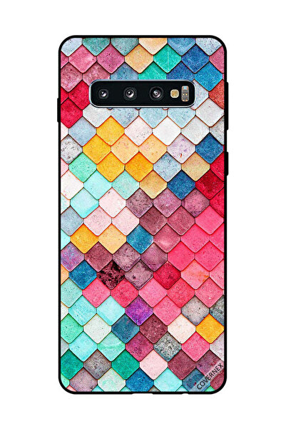 Covernex غطاء حماية لهاتف سامسونج جالاكسي S10 بنمط مربع ماسي