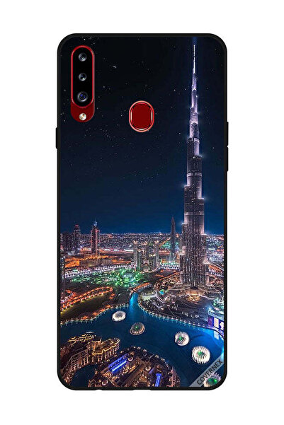 Covernex غطاء حماية لهاتف سامسونج جالاكسي A20s منظر ليلي لوسط المدينة