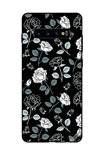 Covernex غطاء حماية لهاتف سامسونج جالاكسي S10 بلس بنقشة زهور باللونين الأبيض ...