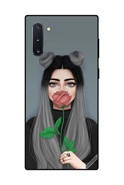 Covernex غطاء حماية لهاتف سامسونج جالكسي نوت 10، فتاة لطيفة تخفي فمها على لون...