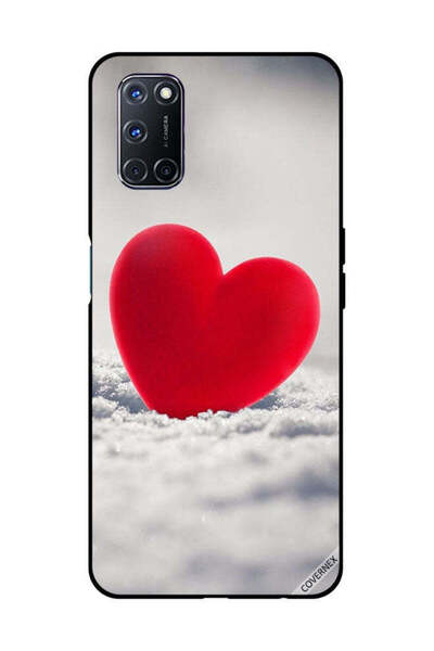Covernex غطاء حماية لهاتف OPPO A52/A72/A92 بتصميم قلب أحمر جميل