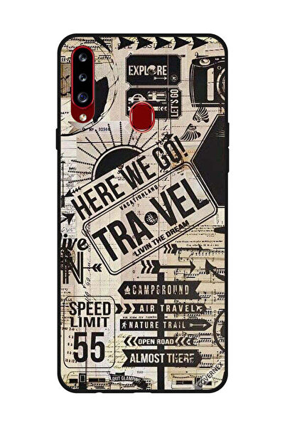 Covernex غطاء حماية لهاتف سامسونج جالكسي A20s "هنا نذهب للسفر"