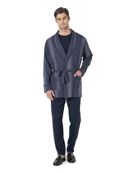 Pierre Cardin Ριγέ Robdöşambr Σετ Πιτζάμες Βαμβακερές Σετ 3 τεμαχίων προίκα