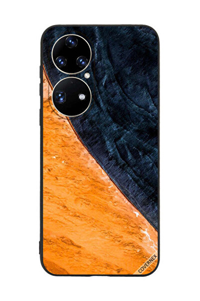 Covernex غطاء حماية لهاتف هواوي بي 50 برو بنمط طلاء أصفر وأسود