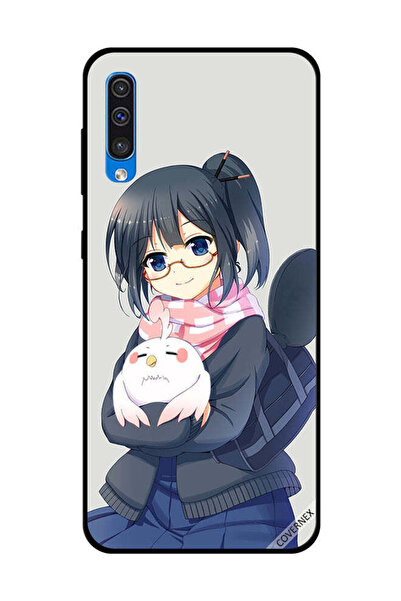 Covernex غطاء حماية لهاتف سامسونج جالاكسي A50 فتاة تحمل حيوانًا أليفًا